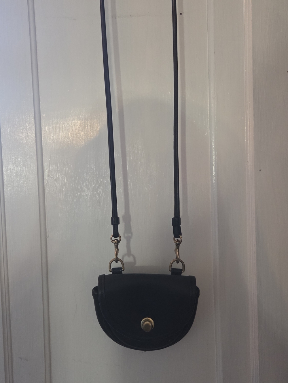 Vintage Coach Mini Crossbody Black Leather